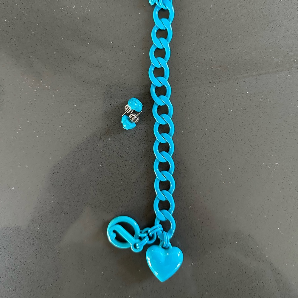 Juicy Couture Charm Bracelet and Earrings